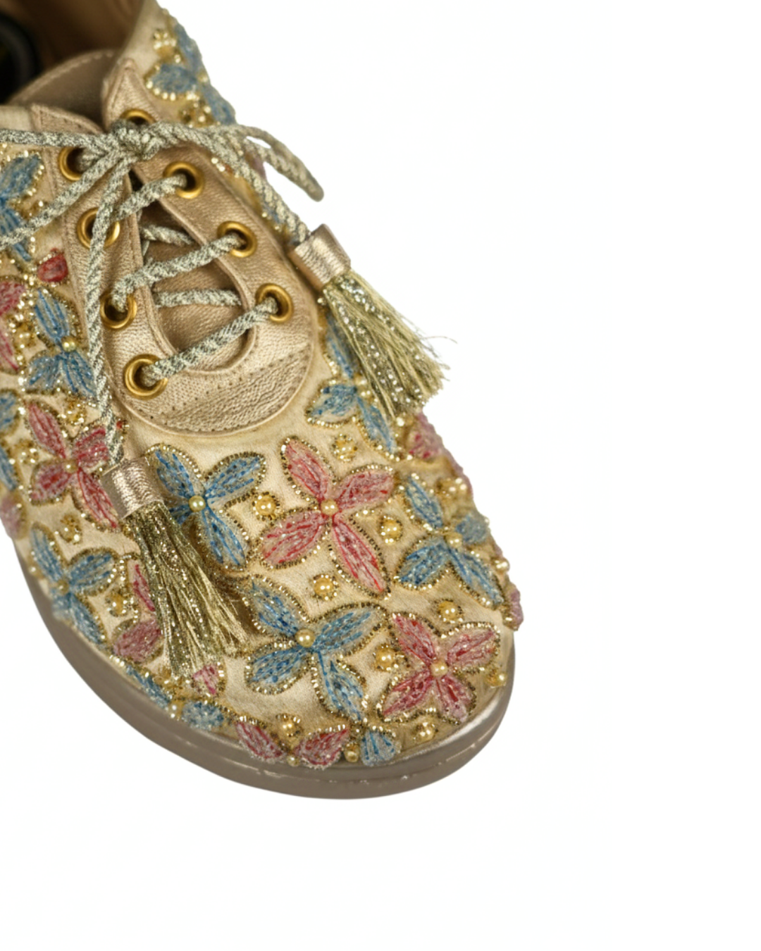 Zari Bloom Embroidered Floral Sneakers