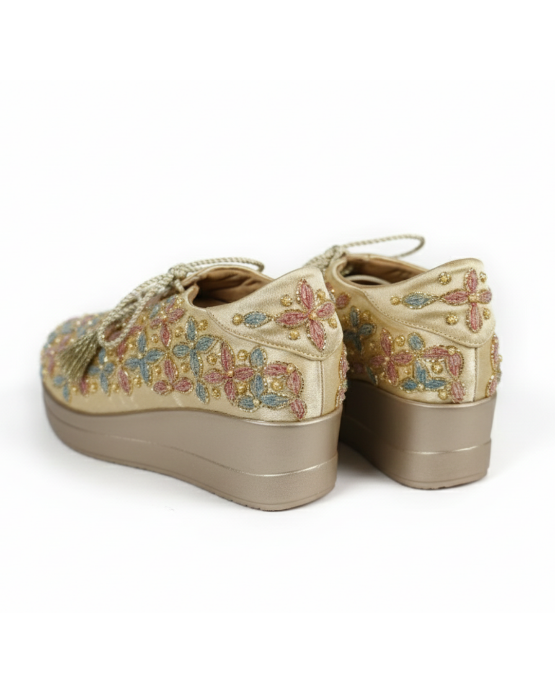 Zari Bloom Embroidered Floral Sneakers