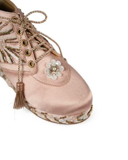 Pink blush Embellished Wedge