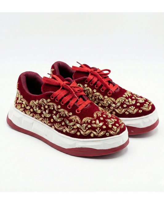 Royal Ruby-Premium Sequin Detailing