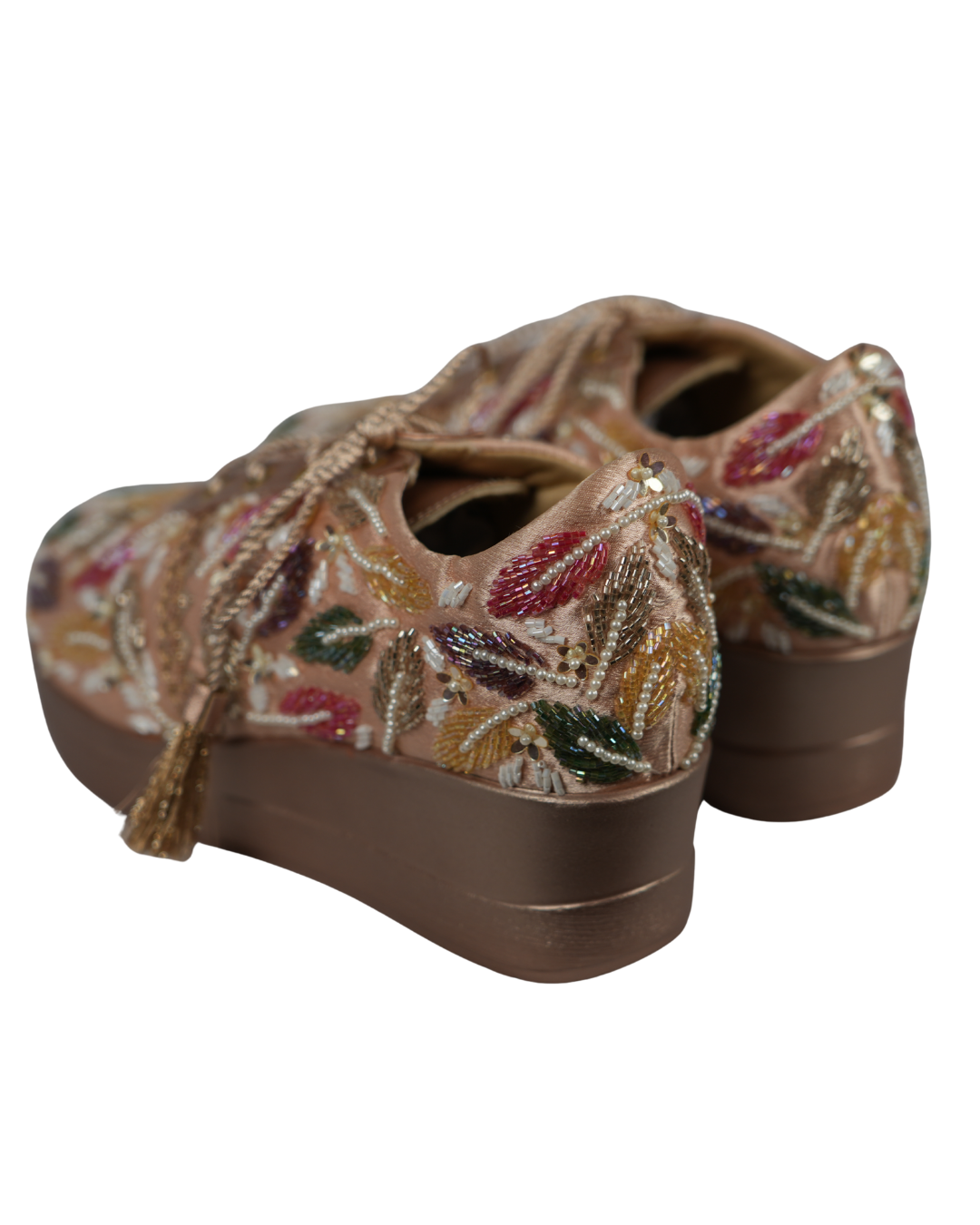 Kardana Royal- Multicolor Embroidered Wedge Sneakers
