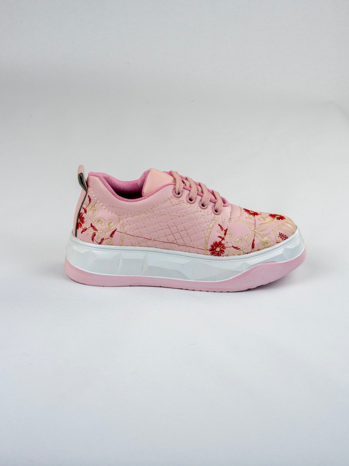 Blush Pink Bloom Sneakers