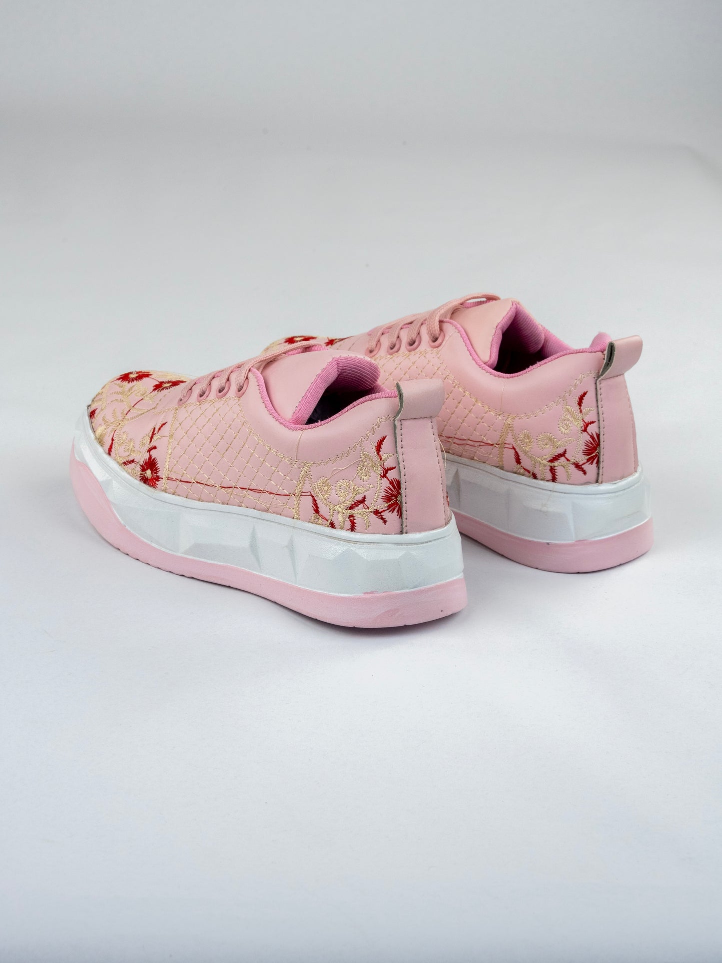 Blush Pink Bloom Sneakers